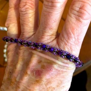 Hand made bracelet with genuine gems